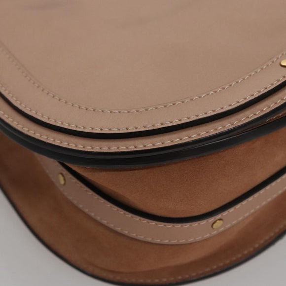 Chloe Nile Hand Bag Leather 2way Pink Gold Auth 101985