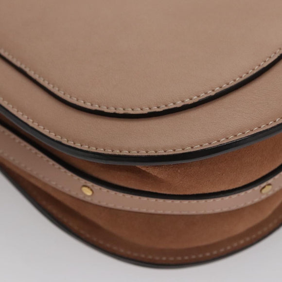 Chloe Nile Hand Bag Leather 2way Pink Gold Auth 101985