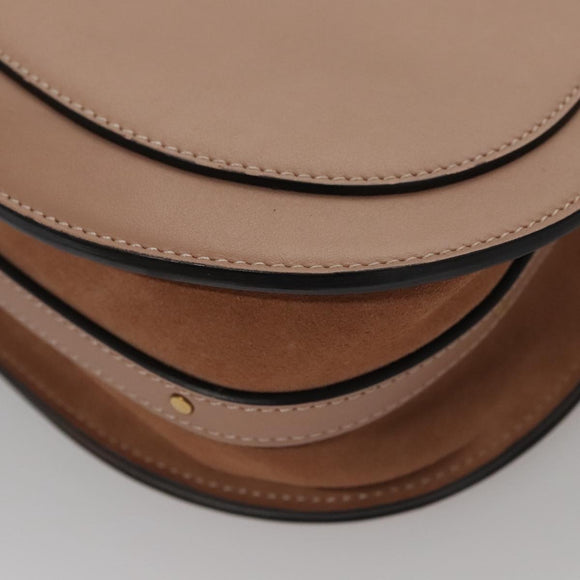 Chloe Nile Hand Bag Leather 2way Pink Gold Auth 101985