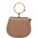Chloe Nile Hand Bag Leather 2way Pink Gold Auth 101985-13