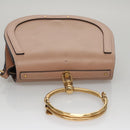 Chloe Nile Hand Bag Leather 2way Pink Gold Auth 101985-6