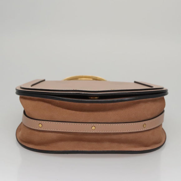 Chloe Nile Hand Bag Leather 2way Pink Gold Auth 101985
