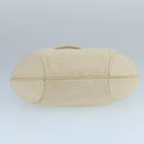 Salvatore Ferragamo Gancini Hand Bag Leather White Silver Auth 101988-5