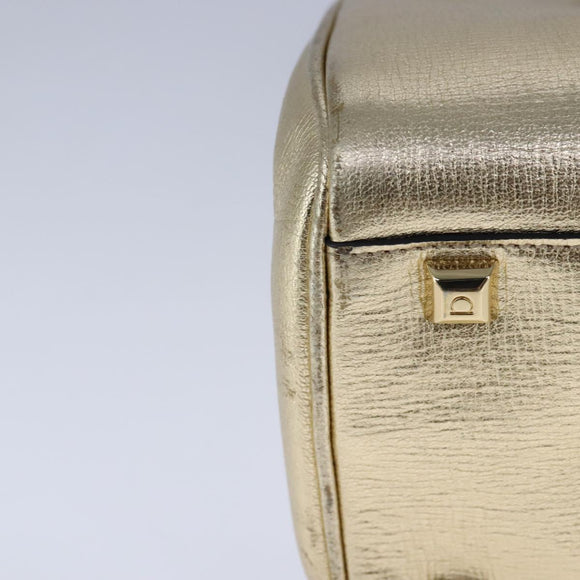 Salvatore Ferragamo Hand Bag Leather 2way Gold Auth 102010