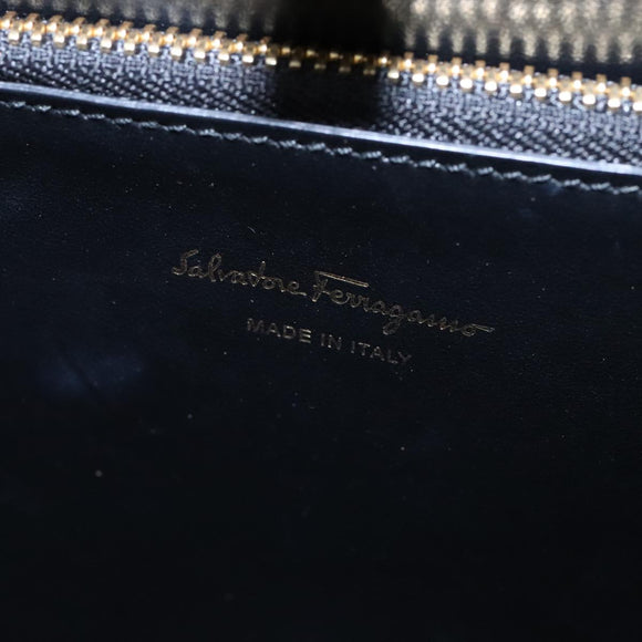 Salvatore Ferragamo Hand Bag Leather 2way Gold Auth 102010