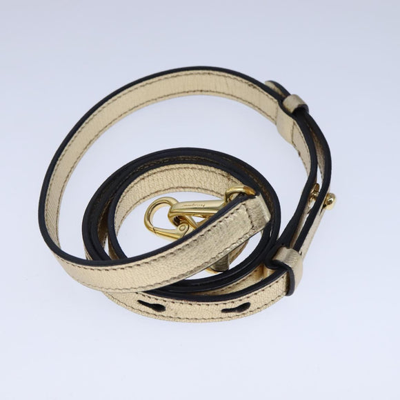 Salvatore Ferragamo Hand Bag Leather 2way Gold Auth 102010