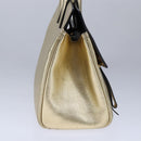 Salvatore Ferragamo Hand Bag Leather 2way Gold Auth 102010-3