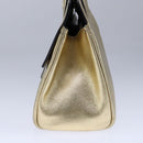 Salvatore Ferragamo Hand Bag Leather 2way Gold Auth 102010-4