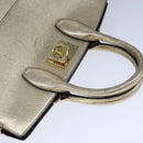 Salvatore Ferragamo Hand Bag Leather 2way Gold Auth 102010-6
