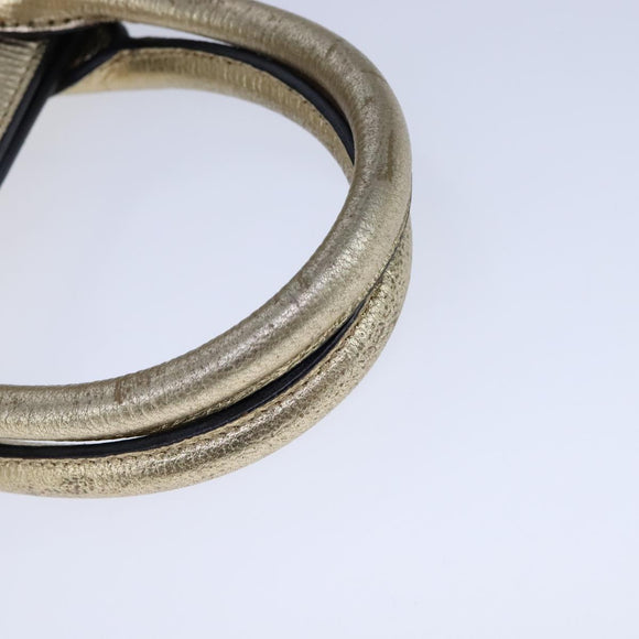 Salvatore Ferragamo Hand Bag Leather 2way Gold Auth 102010