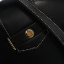 Christian Dior Shoulder Bag Leather Black Gold Auth 102014-10