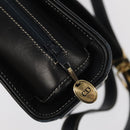 Christian Dior Shoulder Bag Leather Black Gold Auth 102014-11