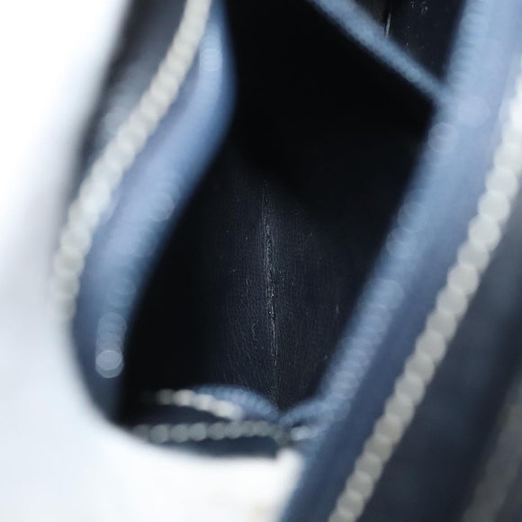 Christian Dior Shoulder Bag Leather Black Gold Auth 102014