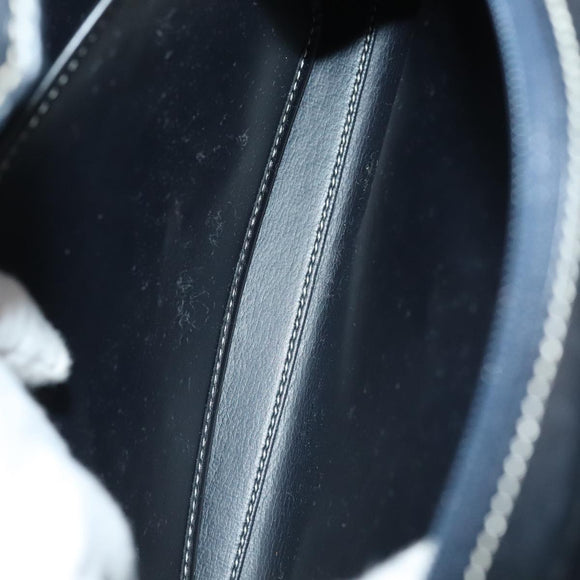 Christian Dior Shoulder Bag Leather Black Gold Auth 102014