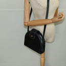 Christian Dior Shoulder Bag Leather Black Gold Auth 102014-21
