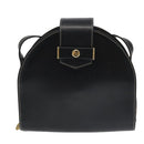 Christian Dior Shoulder Bag Leather Black Gold Auth 102014-13
