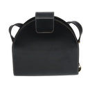 Christian Dior Shoulder Bag Leather Black Gold Auth 102014-2