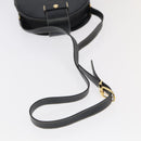 Christian Dior Shoulder Bag Leather Black Gold Auth 102014-7