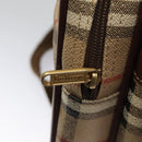 Burberrys Nova Check Shoulder Bag PVC Leather Beige Auth 102021-11