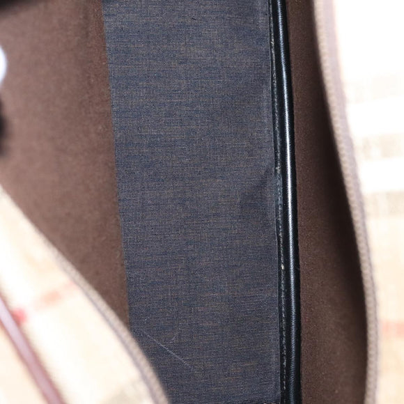 Burberrys Nova Check Shoulder Bag PVC Leather Beige Auth 102021