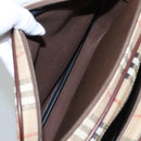 Burberrys Nova Check Shoulder Bag PVC Leather Beige Auth 102021-22