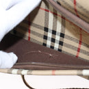 Burberrys Nova Check Shoulder Bag PVC Leather Beige Auth 102021-25