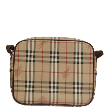 Burberrys Nova Check Shoulder Bag PVC Leather Beige Auth 102021 - 0