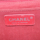 CHANEL V Stitch Chain Shoulder Bag Lamb Skin Red CC Auth 102030SAM-18