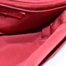 CHANEL V Stitch Chain Shoulder Bag Lamb Skin Red CC Auth 102030A-19