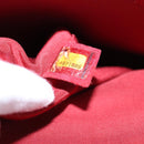 CHANEL V Stitch Chain Shoulder Bag Lamb Skin Red CC Auth 102030A-12