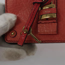 Chloe Card Case Leather Pink Auth 102045V-8