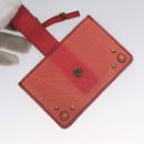 Chloe Card Case Leather Pink Auth 102045V-11