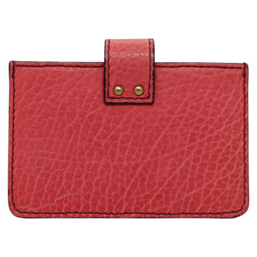 Chloe Card Case Leather Pink Auth 102045V - 0