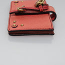 Chloe Card Case Leather Pink Auth 102045V-3