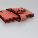 Chloe Card Case Leather Pink Auth 102045V-5