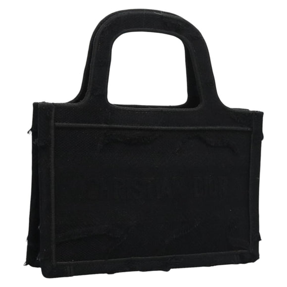 Christian Dior Book Tote mini Tote Bag Canvas Black Auth 102047SAV