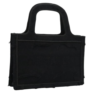 Christian Dior Book Tote mini Tote Bag Canvas Black Auth 102047SAAV