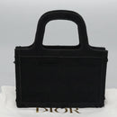 Christian Dior Book Tote mini Tote Bag Canvas Black Auth 102047SAV-12