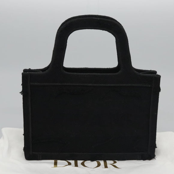 Christian Dior Book Tote mini Tote Bag Canvas Black Auth 102047SAV