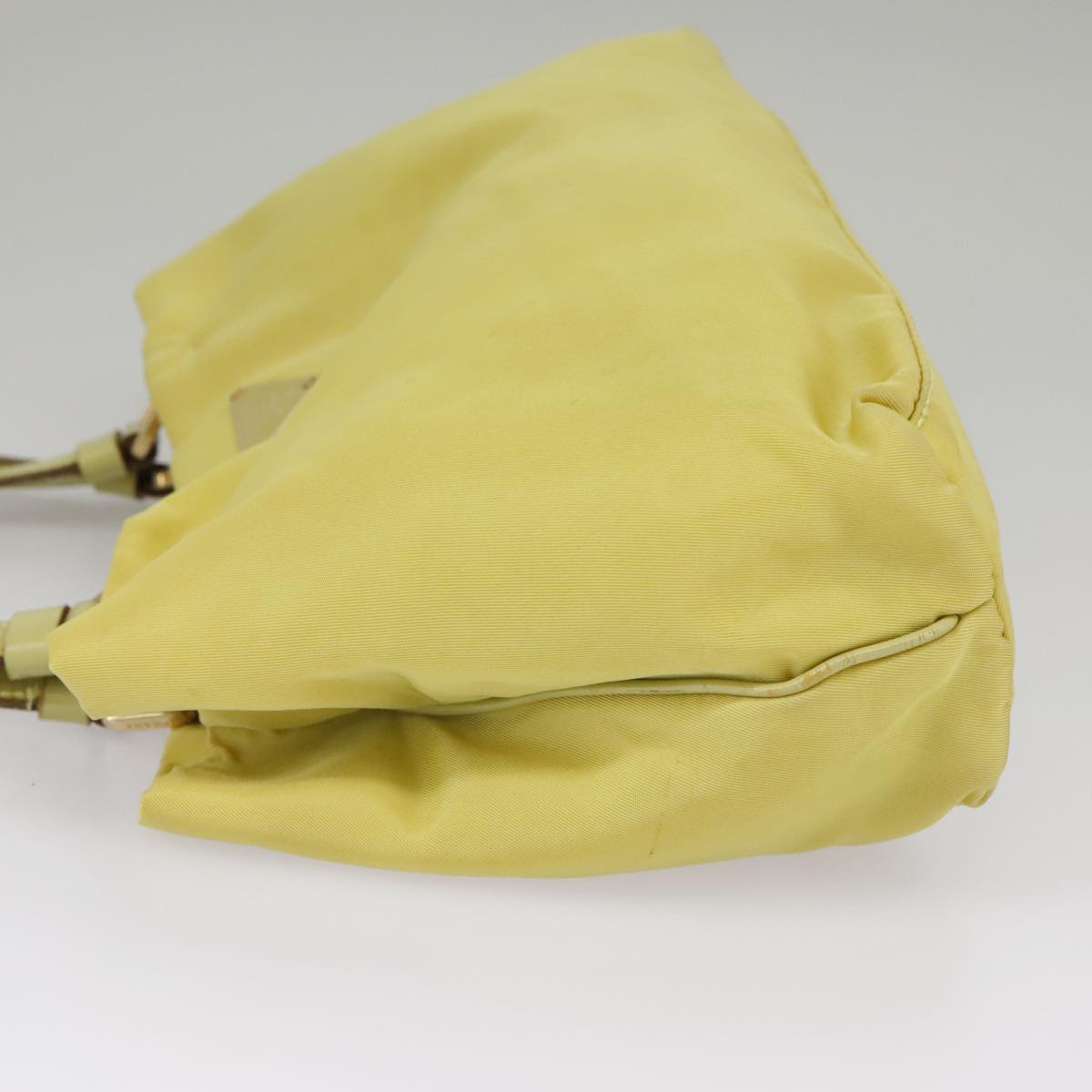 PRADA Shoulder Bag Nylon Yellow Gold Auth 102069