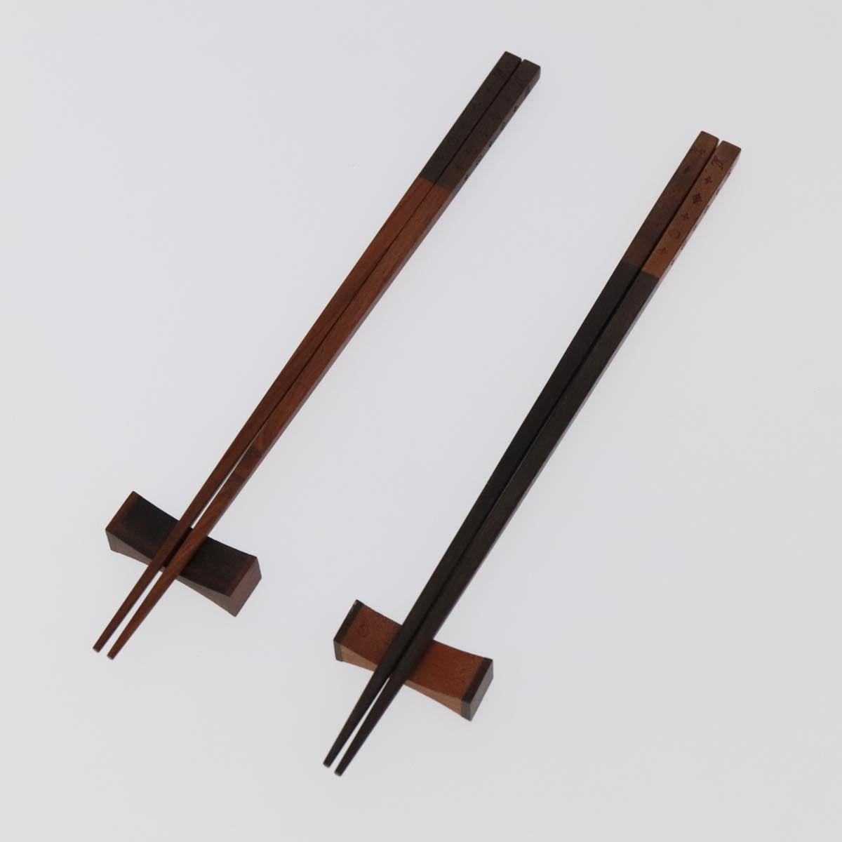 LOUIS VUITTON Monogram Chopsticks Wood VIP Only Brown LV Auth 102076