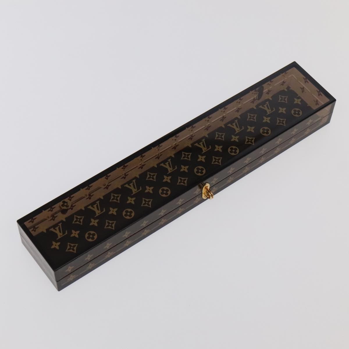 LOUIS VUITTON Monogram Chopsticks Wood VIP Only Brown LV Auth 102076