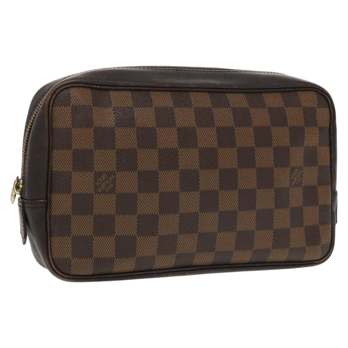 LOUIS VUITTON Damier Ebene Trousse Toilette 25 Clutch Bag N47624 LV Auth 102078