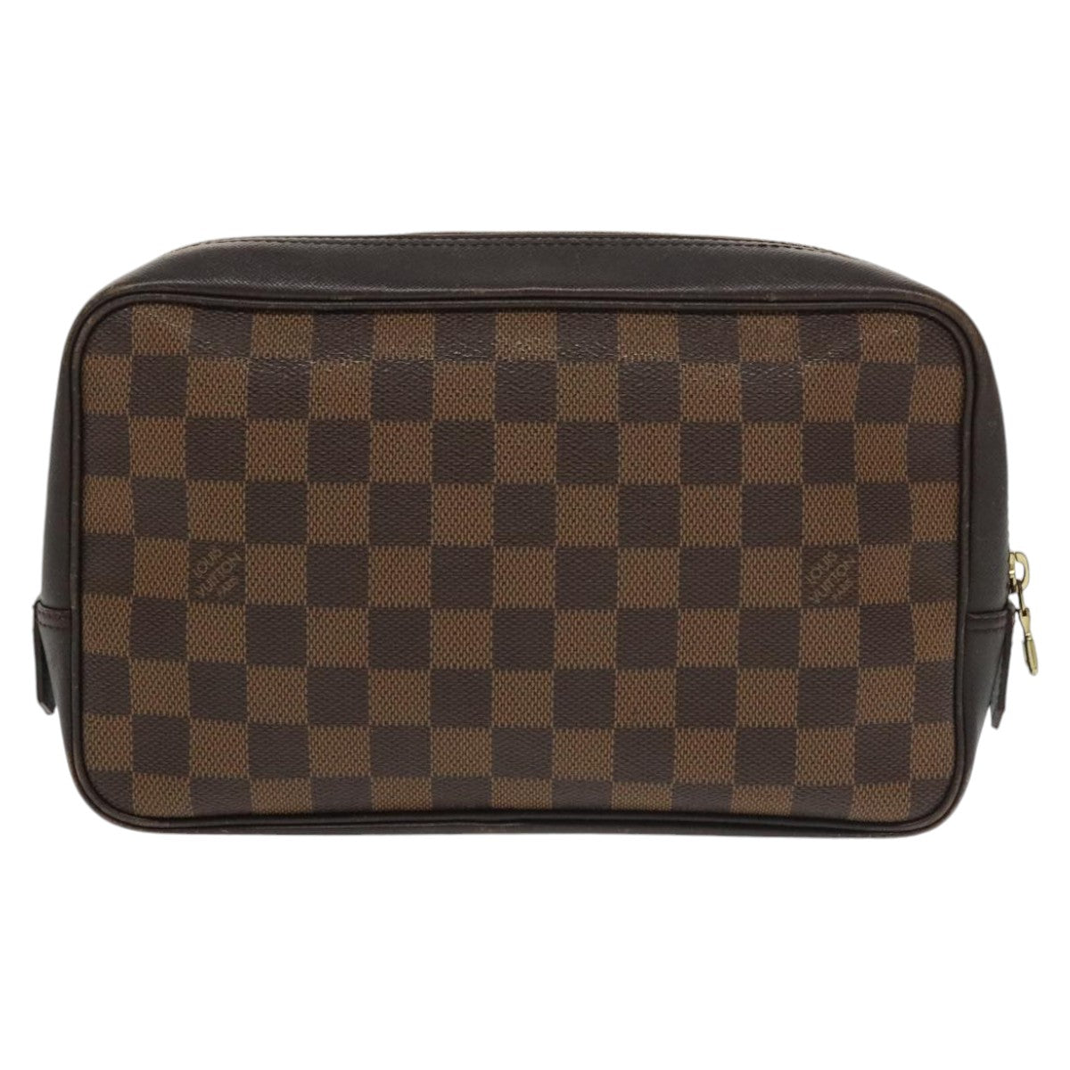 LOUIS VUITTON Damier Ebene Trousse Toilette 25 Clutch Bag N47624 LV Auth 102078