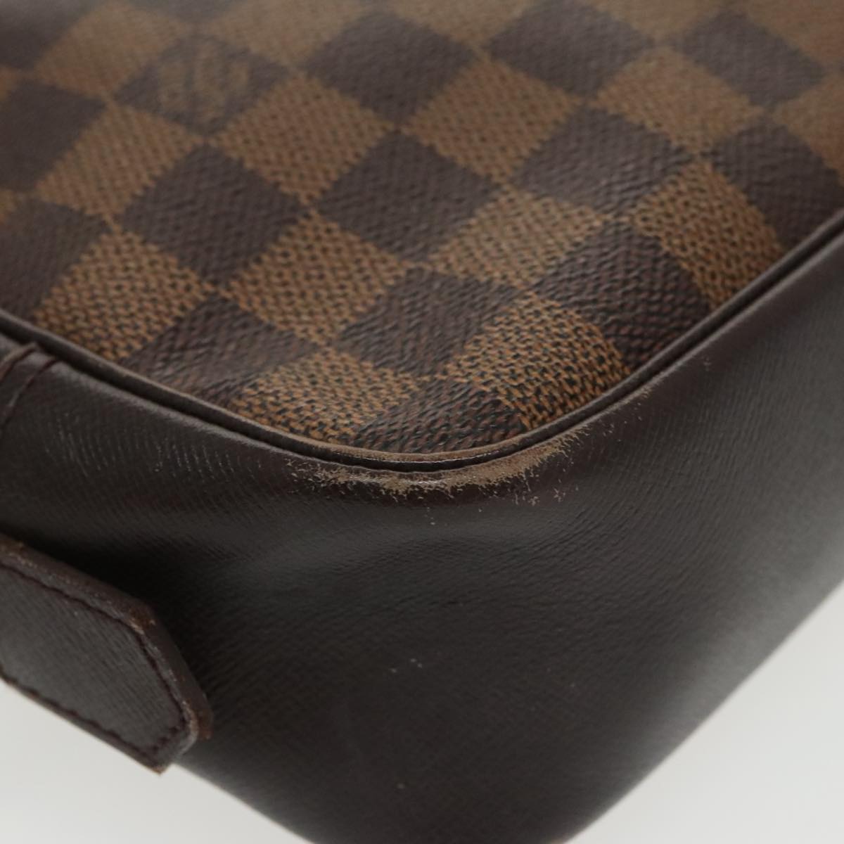 LOUIS VUITTON Damier Ebene Trousse Toilette 25 Clutch Bag N47624 LV Auth 102078