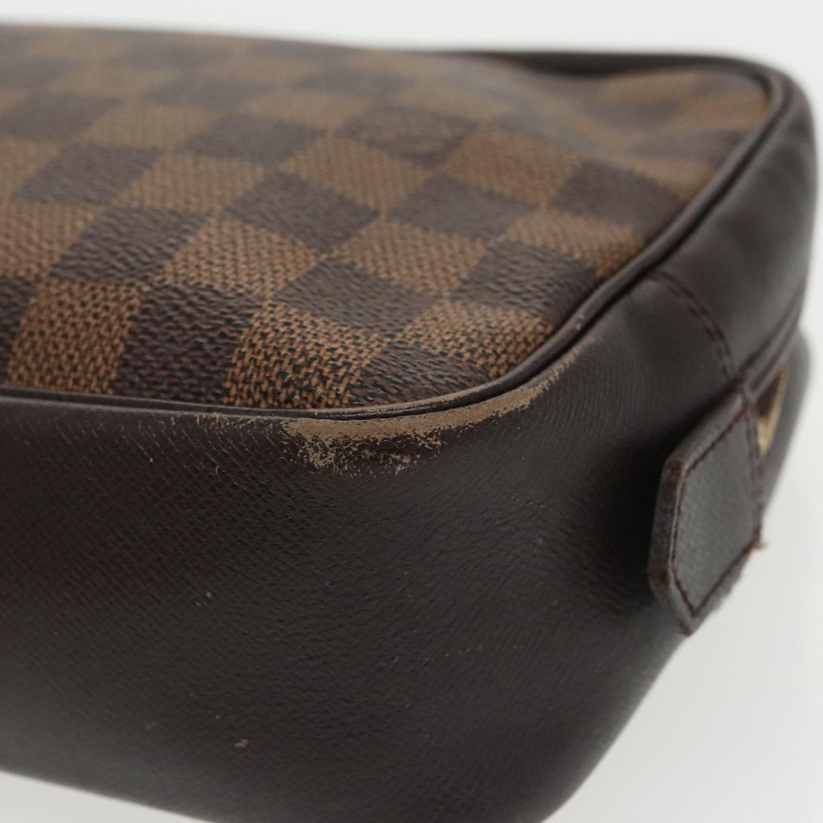 LOUIS VUITTON Damier Ebene Trousse Toilette 25 Clutch Bag N47624 LV Auth 102078