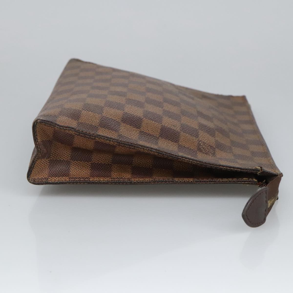 LOUIS VUITTON Damier Ebene Poche Toilette 26 Pouch N47543 LV Auth 102079