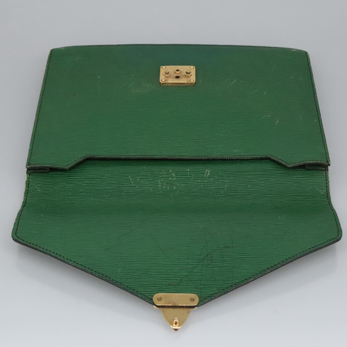 LOUIS VUITTON Epi Porte Documents Senatur Briefcase Green LV Auth 102081