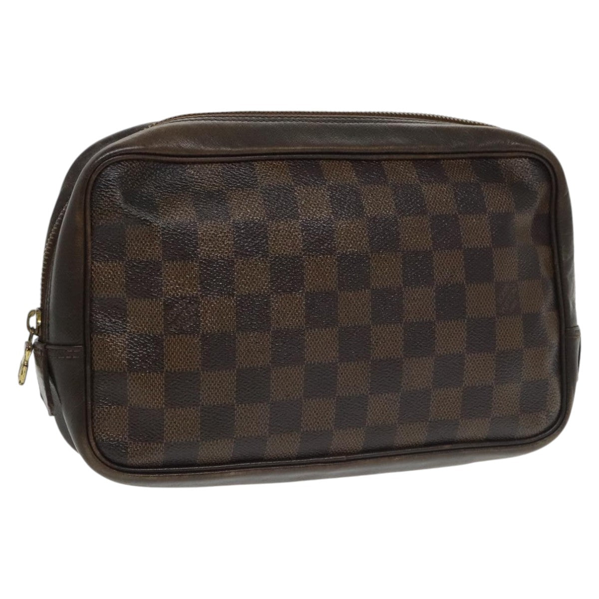 LOUIS VUITTON Damier Ebene Trousse Toilette 25 Clutch Bag N47624 LV Auth 102082