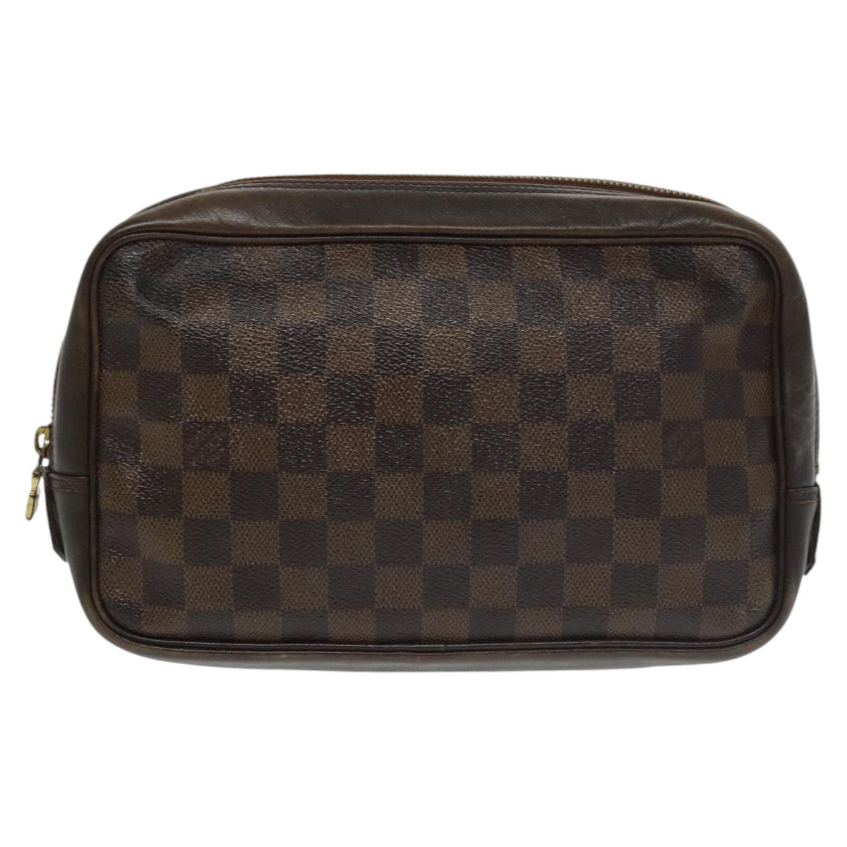 LOUIS VUITTON Damier Ebene Trousse Toilette 25 Clutch Bag N47624 LV Auth 102082 - 0